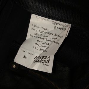 Naked and Famous waxed denim